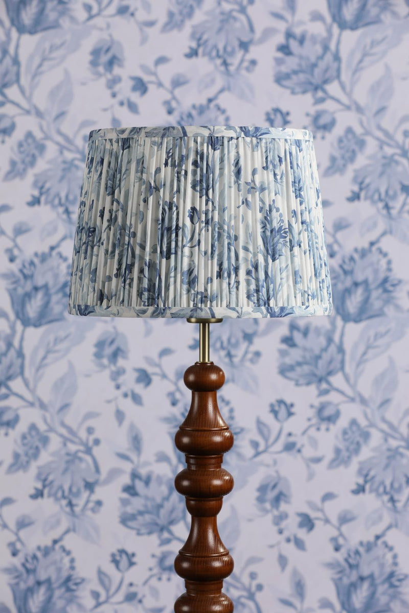 Laura Ashley Adwick Trail Blue Cotton Tapered Drum Shade 30cm/12 inch • LA3756741-Q