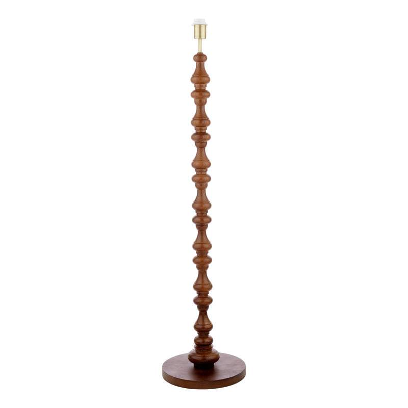 Laura Ashley Millbrook Floor Lamp Dark Wood and Industrial Brass Base Only • LA3756744-Q