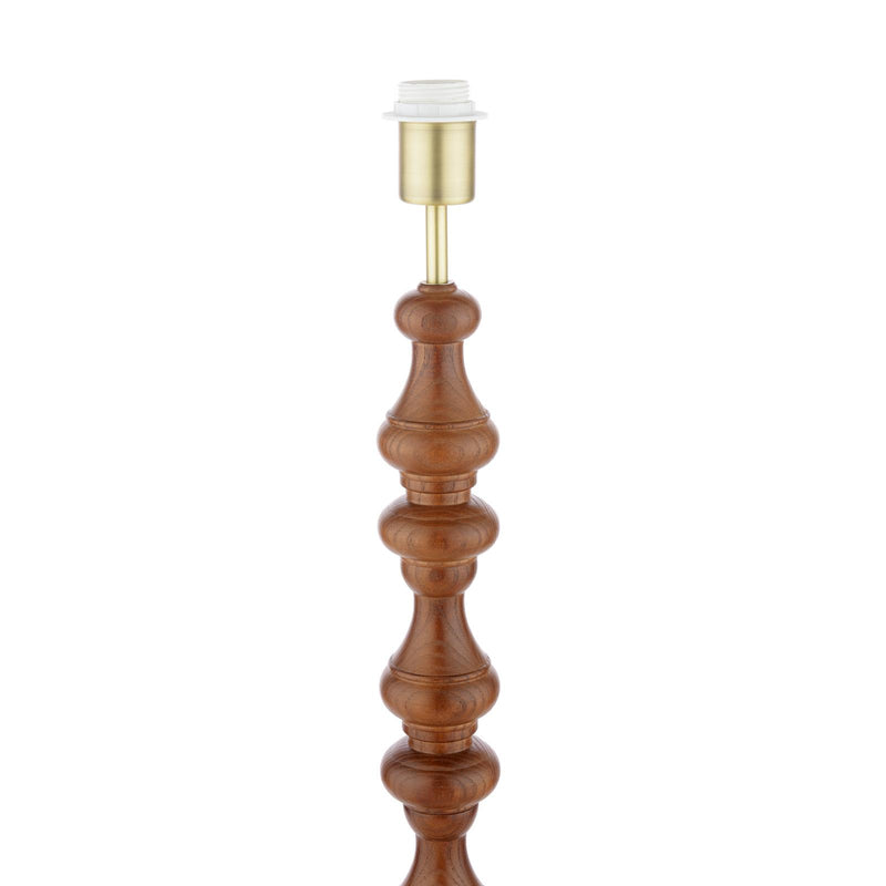 Laura Ashley Millbrook Floor Lamp Dark Wood and Industrial Brass Base Only • LA3756744-Q