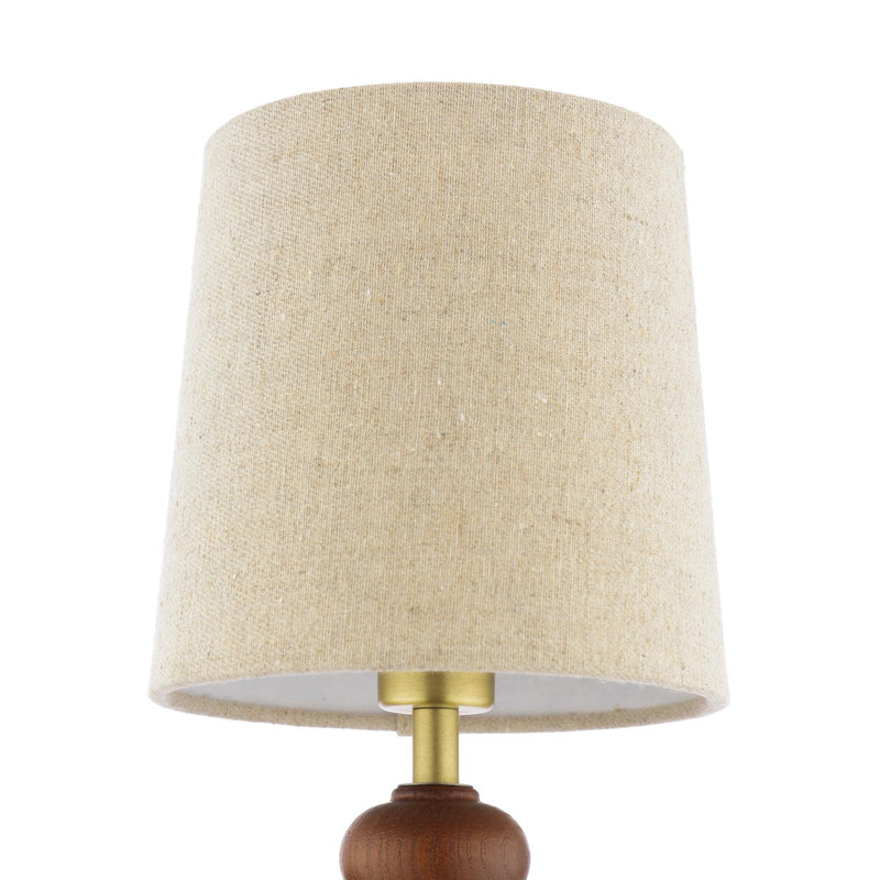 Laura Ashley Millbrook Wall Light Dark Wood and Industrial Brass With Shade • LA3756745-Q