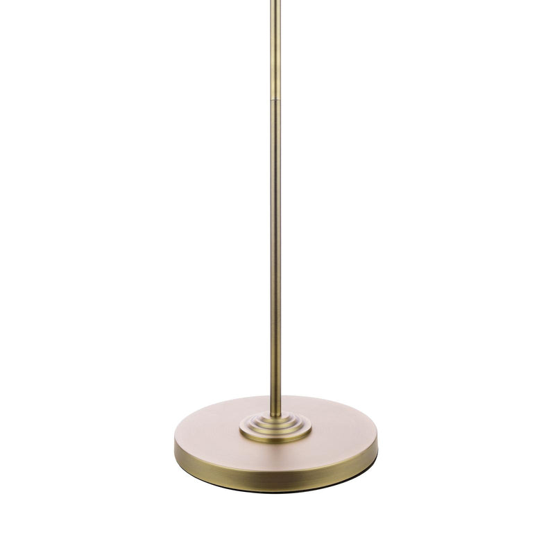 Laura Ashley Sorrento 3 Light Floor Lamp Matt Antique Brass With Natural Shade • LA3756755-Q