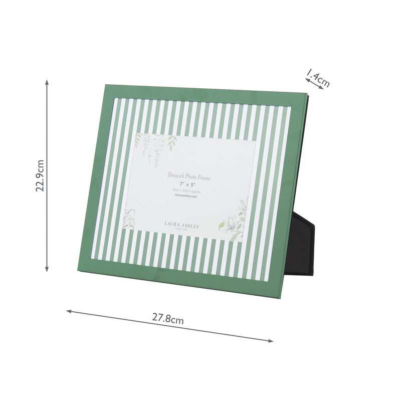 Laura Ashley Denwick Photo Frame Matt Green and Green 7" x 5" • LA3756758-Q
