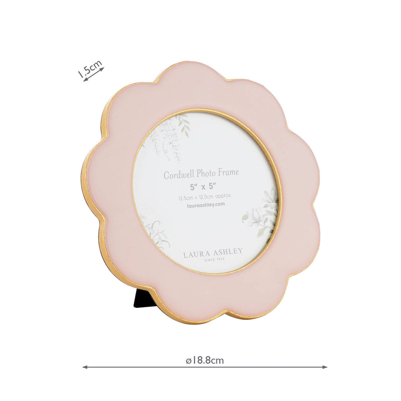 Laura Ashley Cordwell Photo Frame Pink 5" x 5" • LA3756760-Q