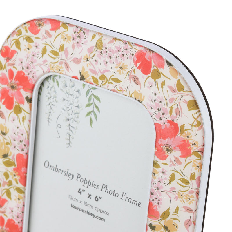 Laura Ashley Ombersley Poppies Photo Frame Matt Red 4" x 6" • LA3756764-Q