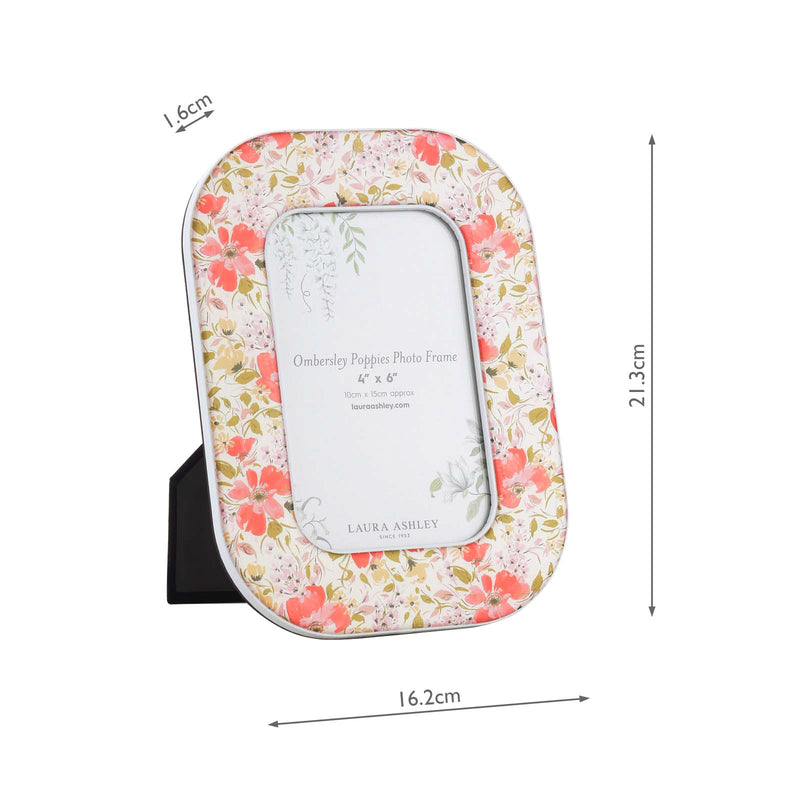 Laura Ashley Ombersley Poppies Photo Frame Matt Red 4" x 6" • LA3756764-Q