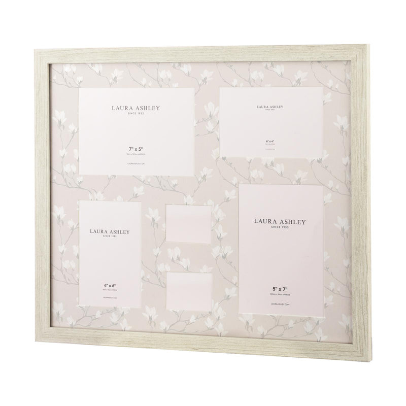 Laura Ashley Magnolia Photo Frame Matt White and Grey • LA3756767-Q