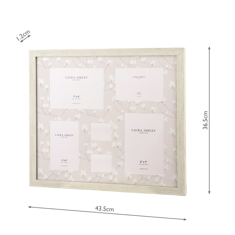Laura Ashley Magnolia Photo Frame Matt White and Grey • LA3756767-Q