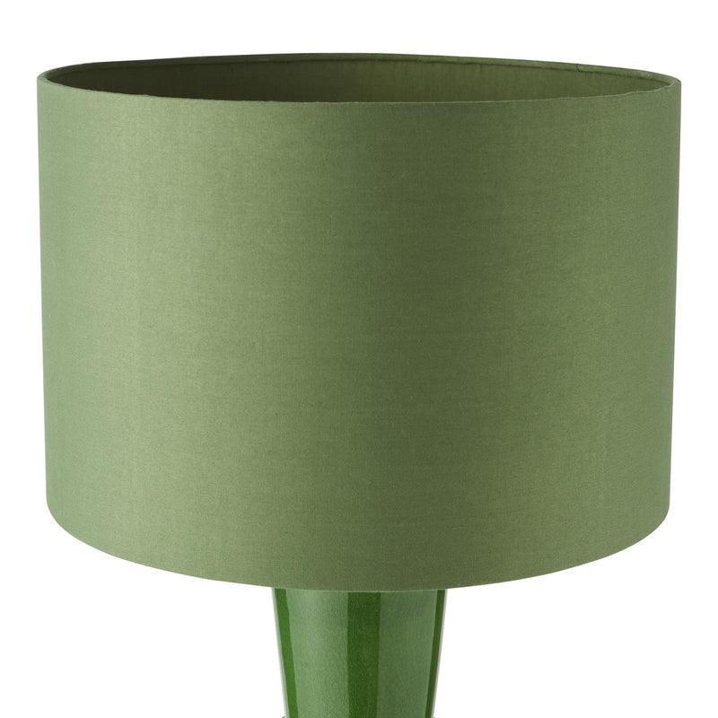 Dar Lighting Lagle Table Lamp Green and Antique Brass With Shade • LAG4224
