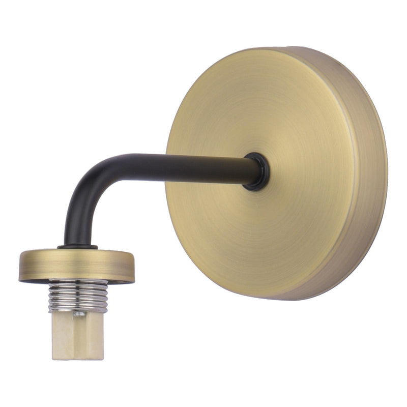 Dar Lighting Lainey Wall Light Matt Black and Antique Brass Bracket Only • LAI0754-F
