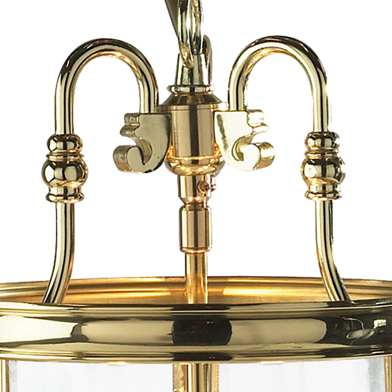 Dar Lighting Lambeth 3 Light Lantern Dual Mount Polished Brass • LAM0340