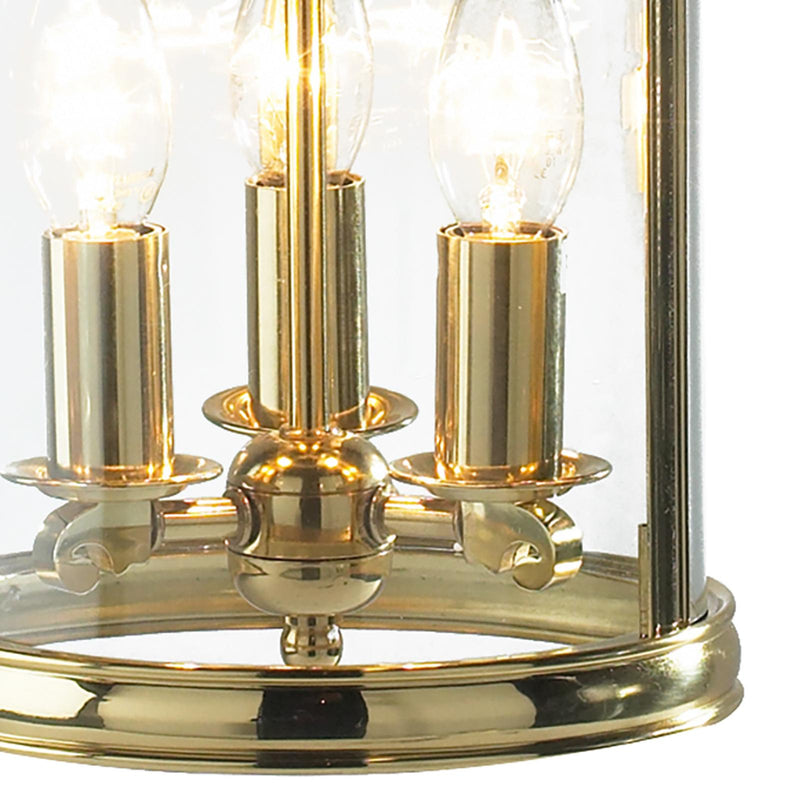 Dar Lighting Lambeth 3 Light Lantern Dual Mount Polished Brass • LAM0340