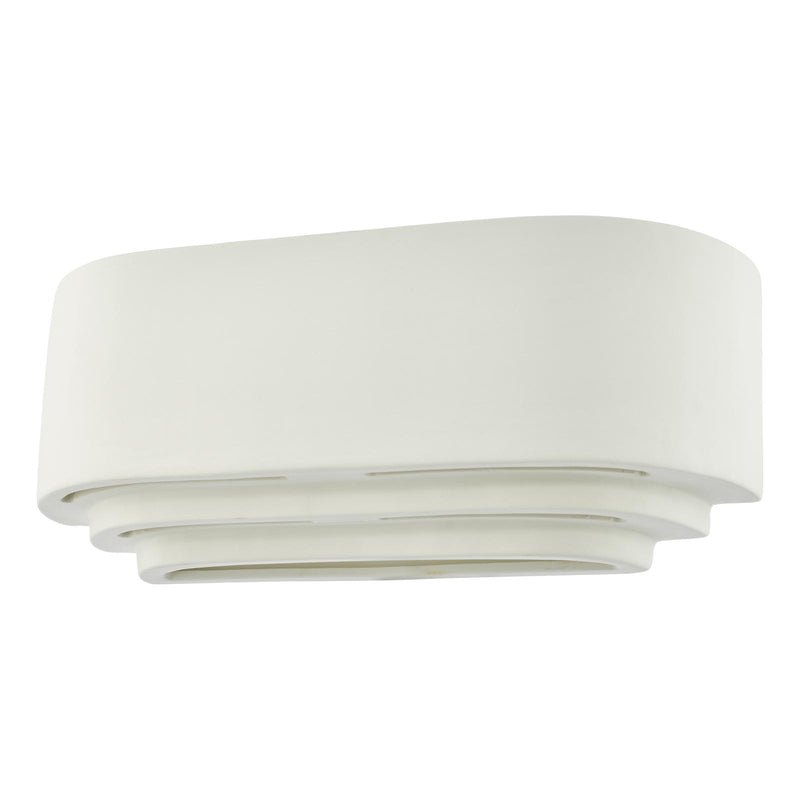 Dar Lighting Lando Ceramic Wall Washer White • LAN372