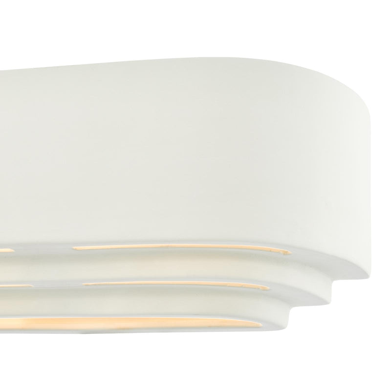 Dar Lighting Lando Ceramic Wall Washer White • LAN372