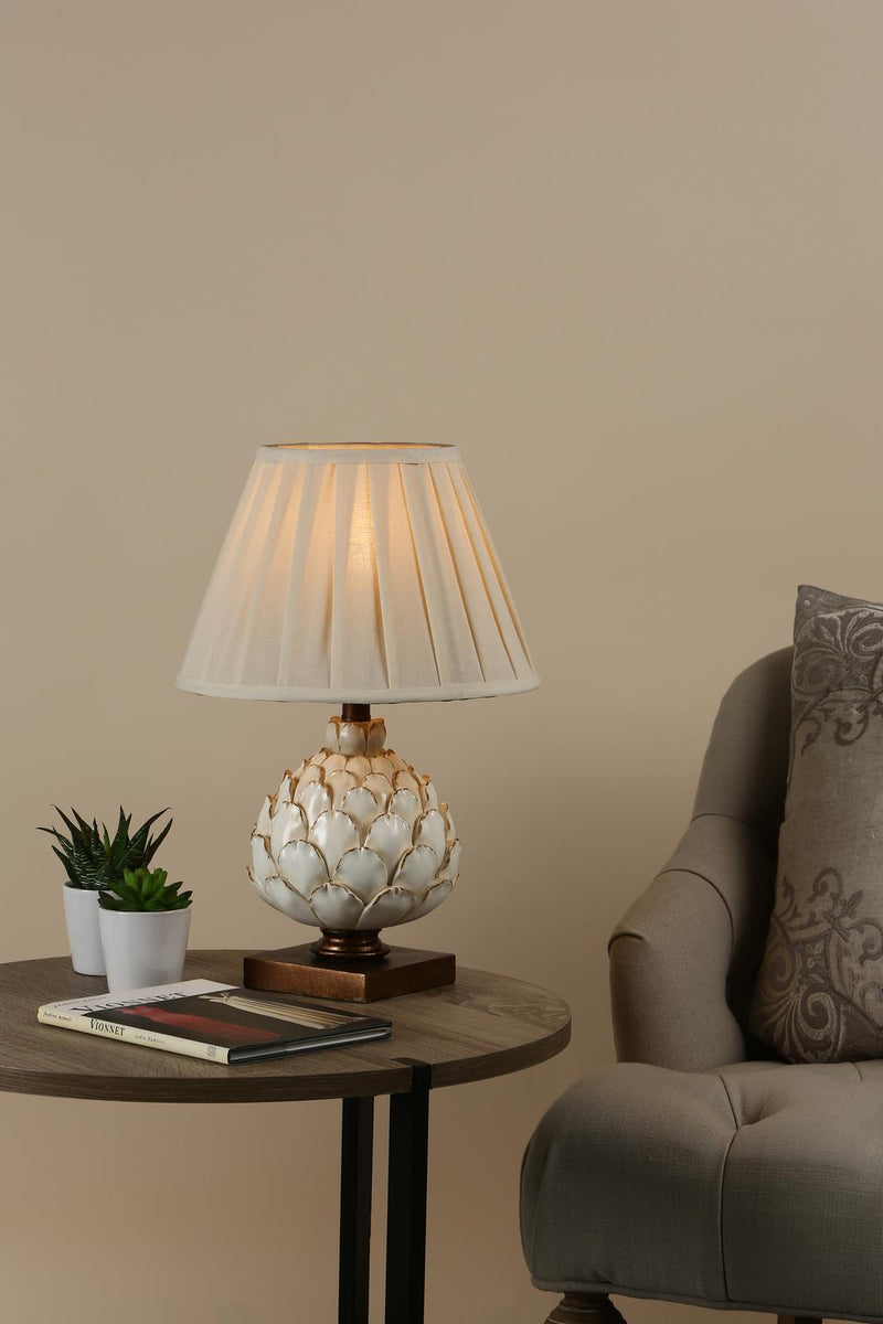Dar Lighting Layer Small Table Lamp Cream With Shade • LAY4133-X