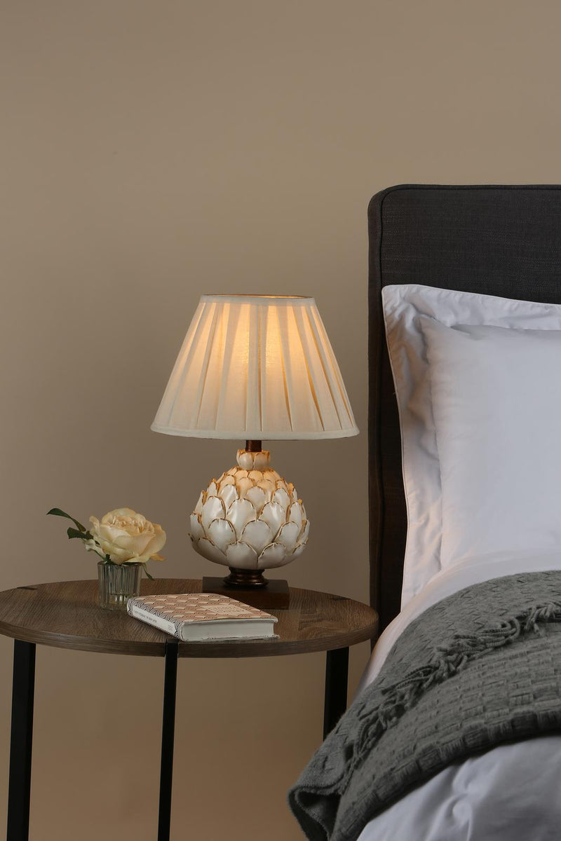 Dar Lighting Layer Small Table Lamp Cream With Shade • LAY4133-X