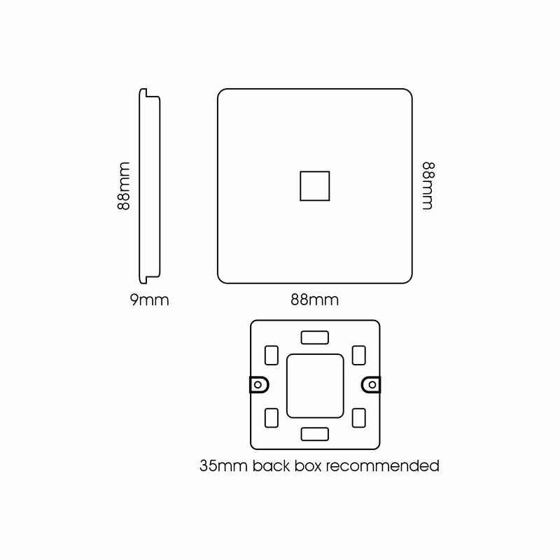 Trendi, Artistic Modern Single PC Ethernet Cat 5 & 6 Data Outlet Carbon Fibre Finish, BRITISH MADE, (35mm Back Box Required), 5yrs Warranty • ART-PCCF