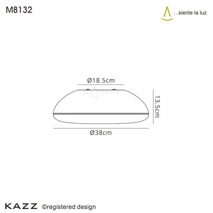 Mantra Kazz Ceiling 38cm Round, 4 Light Black • M8132