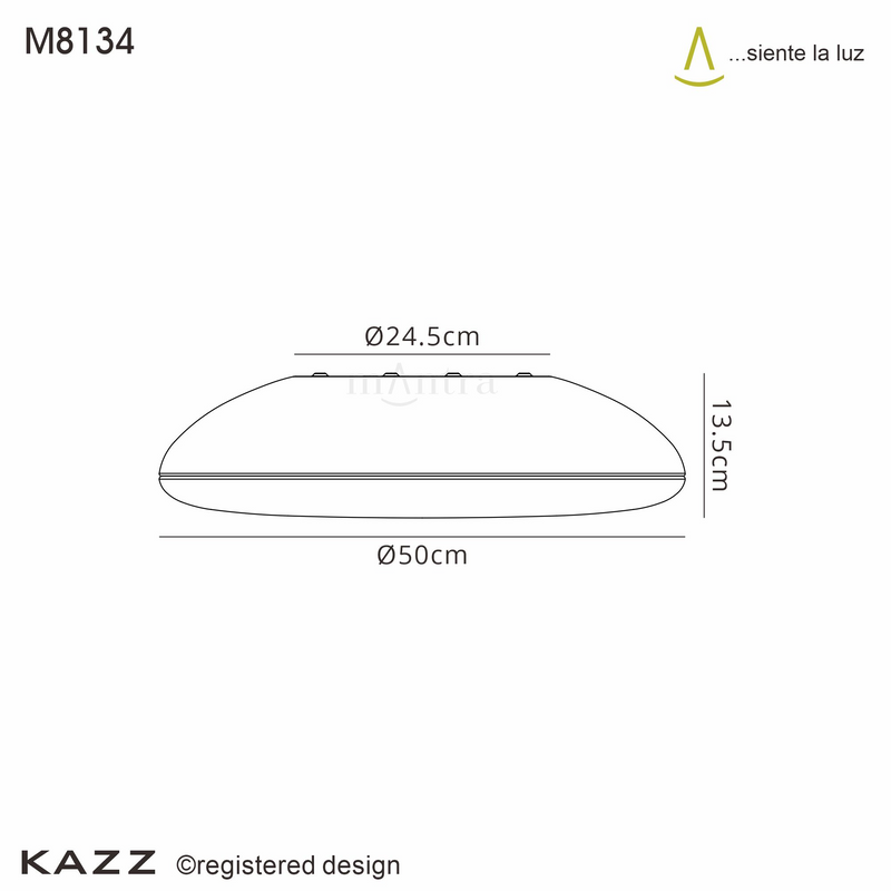 Mantra Kazz Ceiling 50cm Round, 6 Light White • M8134