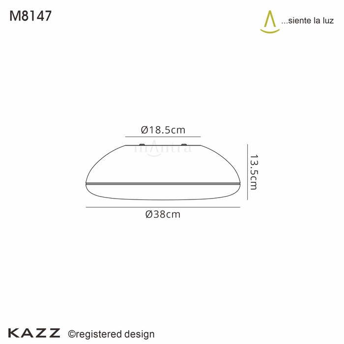 Mantra Kazz Ceiling 38cm Round, 4 Light Gold • M8147