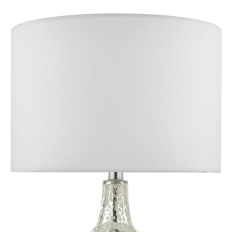Dar Lighting Lolek Dual Light Table Lamp Clear/Silver Glass With Shade • LOL4232