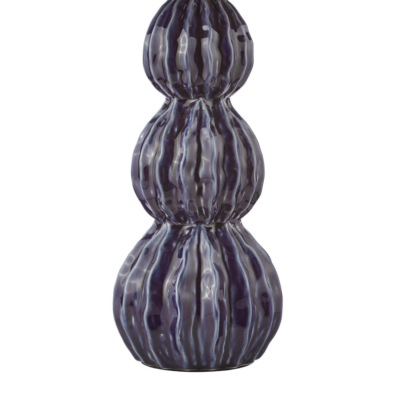 Dar Lighting Lorelai Ceramic Table Lamp Blue With Shade • LOR4223