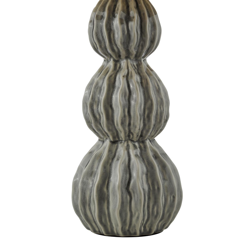 Dar Lighting Lorelai Ceramic Table Lamp Grey With Shade • LOR4239