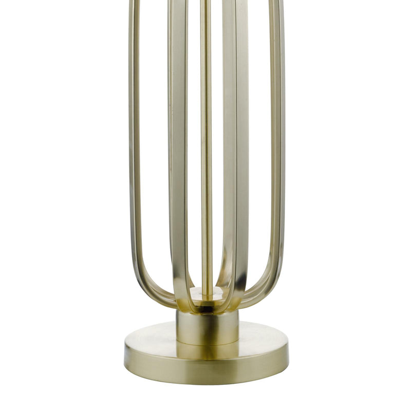 Dar Lighting Lucie Table Lamp Satin Brass With Shade • LUC4241