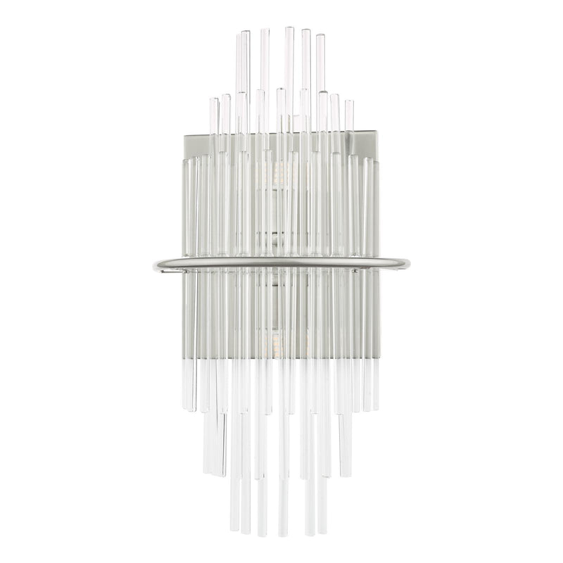 Dar Lighting Lukas 2 Light Wall Light Polished Chrome Glass • LUK0950