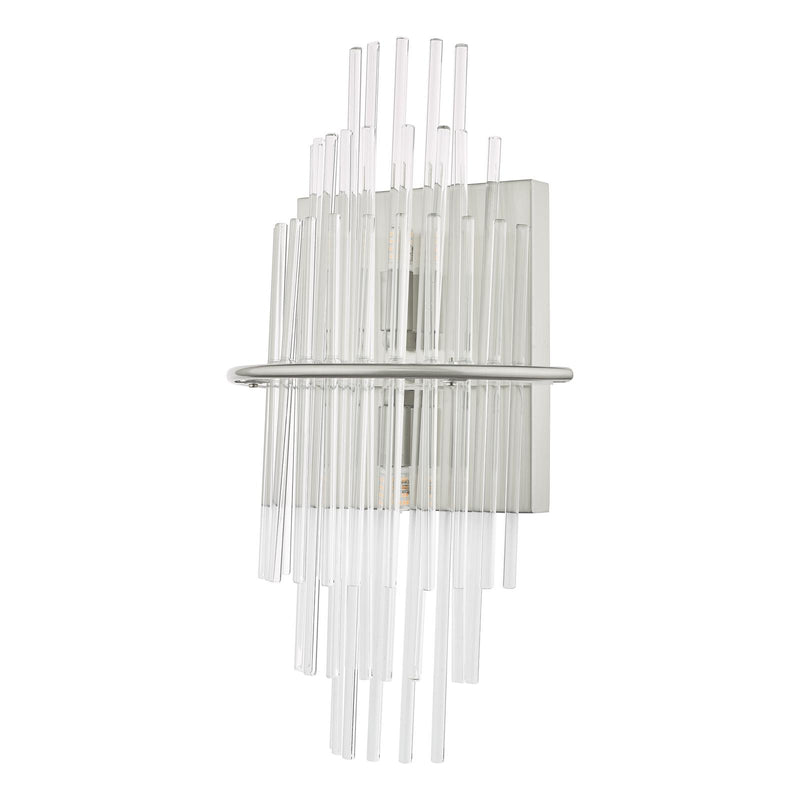 Dar Lighting Lukas 2 Light Wall Light Polished Chrome Glass • LUK0950
