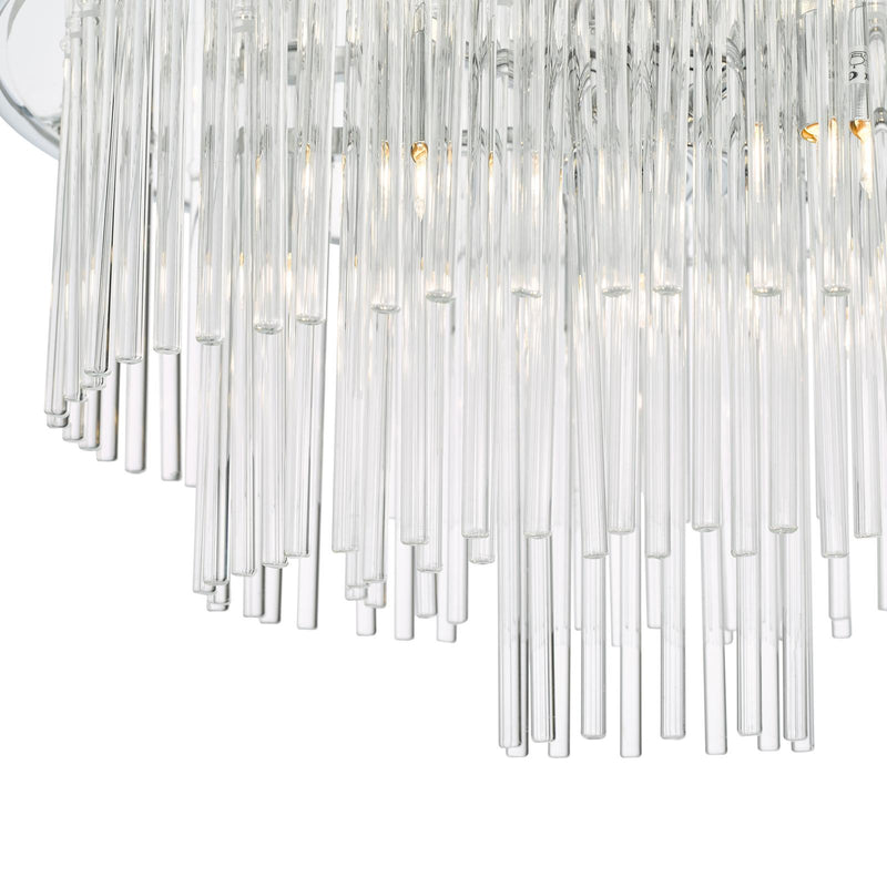 Dar Lighting Lukas 13 Light Pendant Polished Chrome Glass • LUK1750