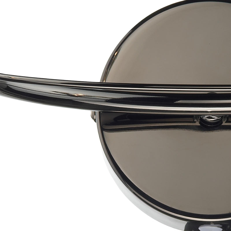 Dar Lighting Luther 2 Light Wall Light Black Chrome Crystal • LUT0967