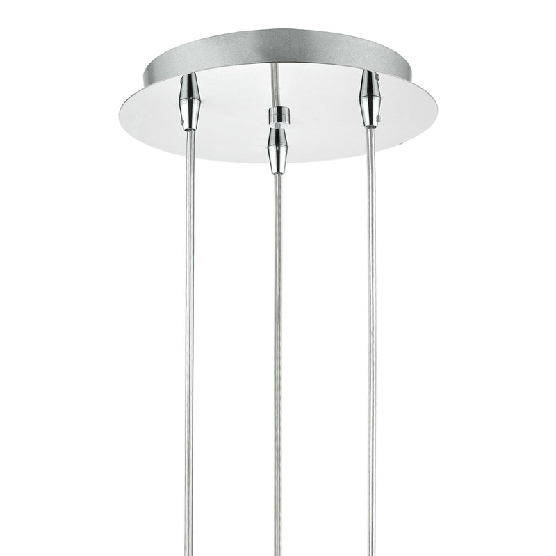 Dar Lighting Lyall 3 Light Pendant Polished Chrome Glass • LYA0350
