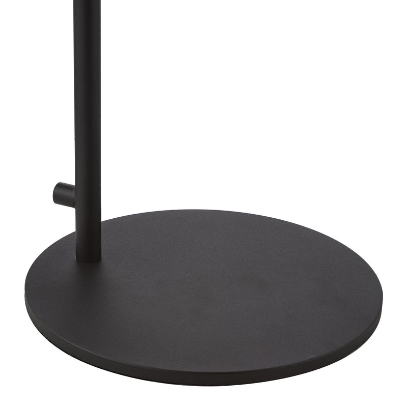 Dar Lighting Lycia Table Lamp Matt Black and Smoked Ombre Glass • LYC4222