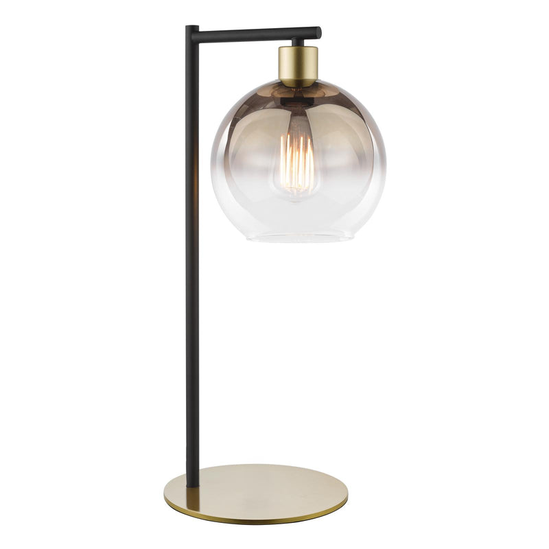 Dar Lighting Lycia Table Lamp Satin Gold and Gold Ombre Glass • LYC4235