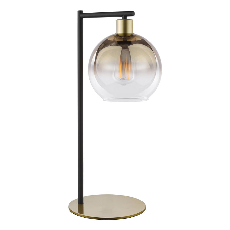 Dar Lighting Lycia Table Lamp Satin Gold and Gold Ombre Glass • LYC4235