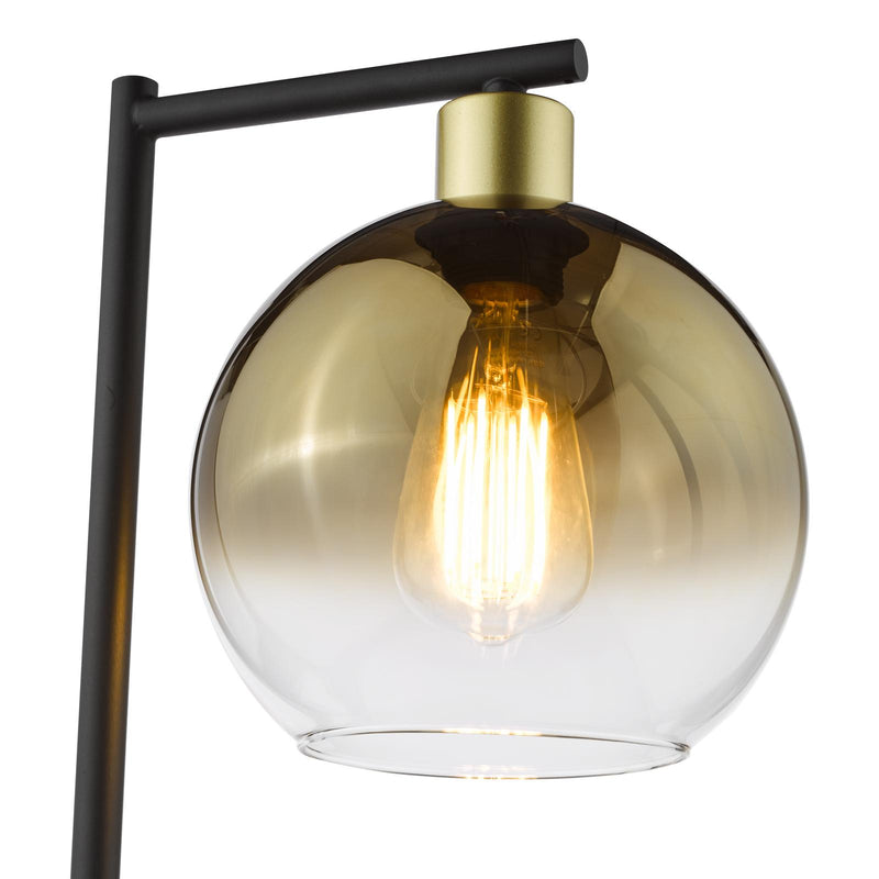 Dar Lighting Lycia Table Lamp Satin Gold and Gold Ombre Glass • LYC4235