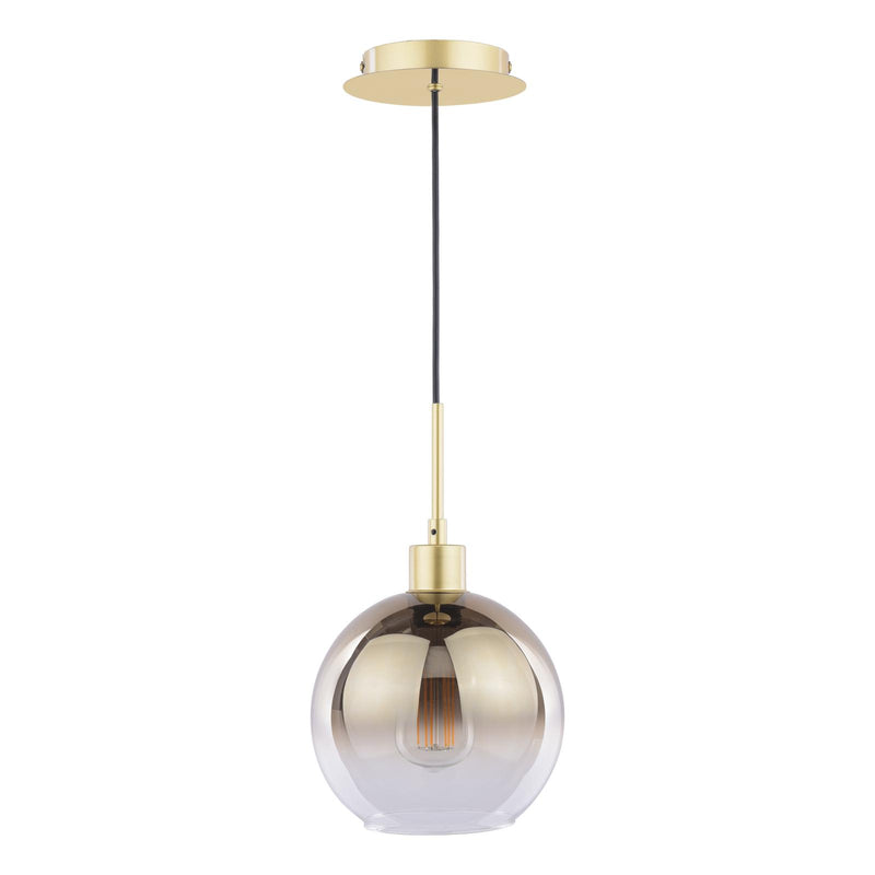 Dar Lighting Lycia Pendant Satin Gold and Gold Ombre Glass • LYC8635