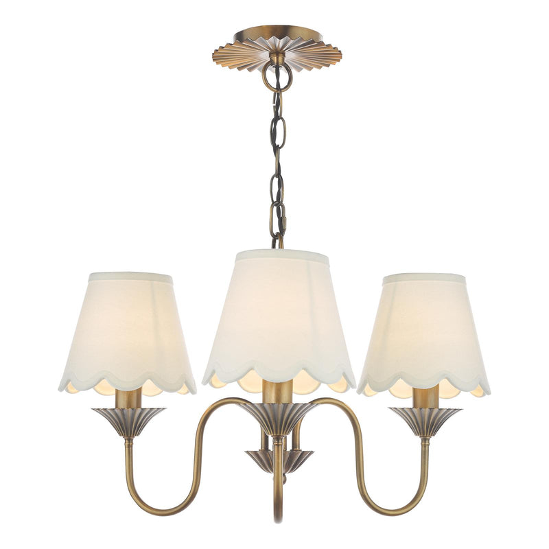 Dar Lighting Lydian 3 Light Pendant Antique Bronze Fitting Only • LYD0363