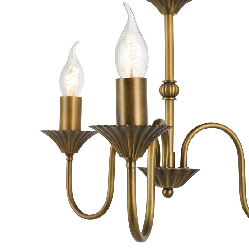 Dar Lighting Lydian 3 Light Pendant Antique Bronze Fitting Only • LYD0363