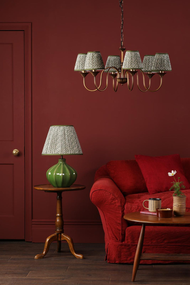 Dar Lighting Lydian 6 Light Pendant Antique Bronze With Shade • LYD0663-EST2624