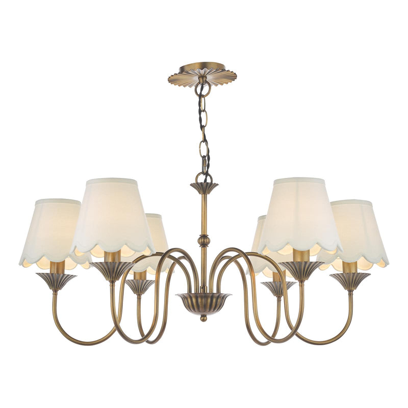 Dar Lighting Lydian 6 Light Pendant Antique Bronze Fitting Only • LYD0663