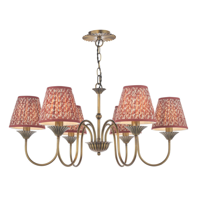 Dar Lighting Lydian 6 Light Pendant Antique Bronze Fitting Only • LYD0663