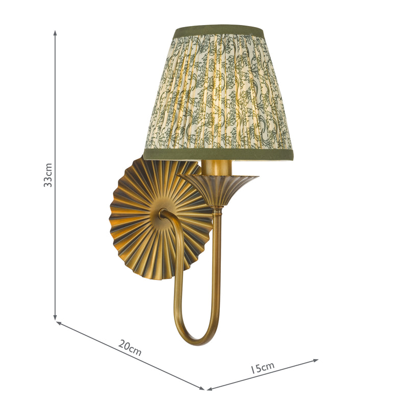 Dar Lighting Lydian Wall Light Antique Bronze With Shade • LYD0763-EST2624