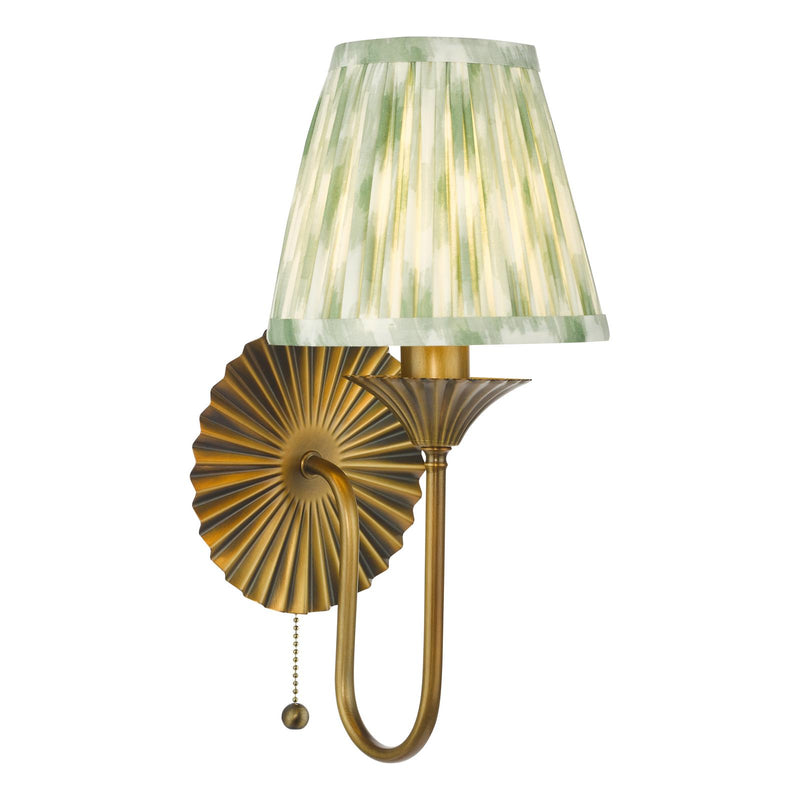 Dar Lighting Lydian Wall Light Antique Bronze With Shade • LYD0763-IKA2624