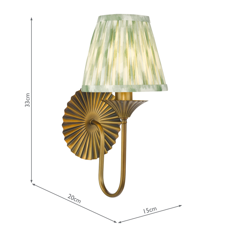 Dar Lighting Lydian Wall Light Antique Bronze With Shade • LYD0763-IKA2624