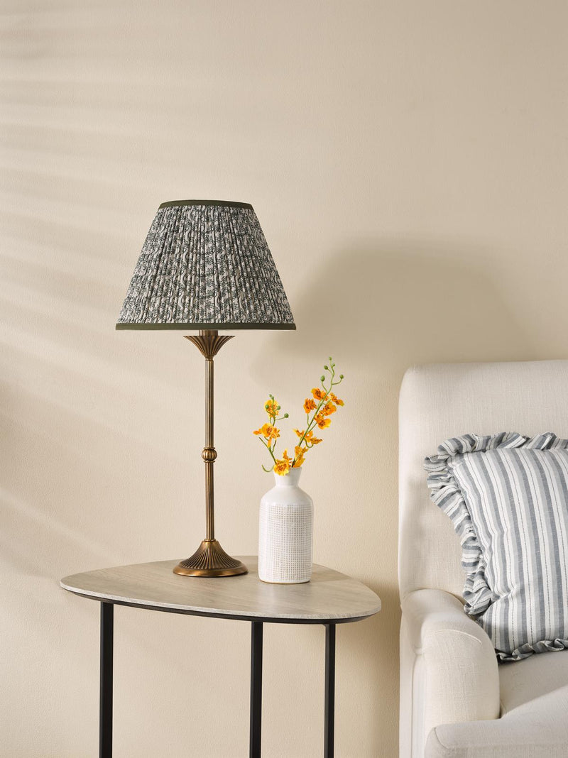 Dar Lighting Lydian Table Lamp Antique Bronze With Shade • LYD4263-EST1024