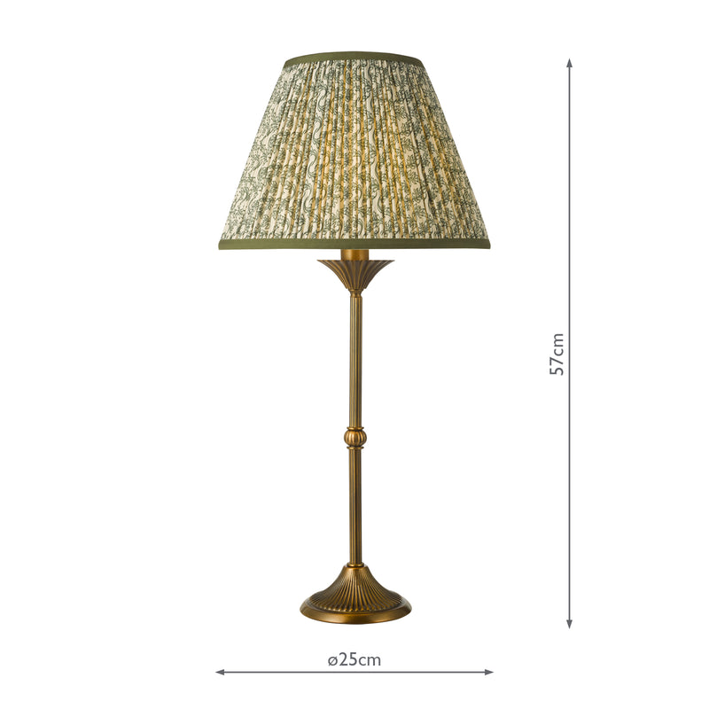Dar Lighting Lydian Table Lamp Antique Bronze With Shade • LYD4263-EST1024