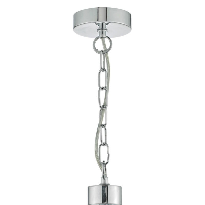 Dar Lighting Lyon 5lt Pendant Polished Chrome & Crystal • LYO0550