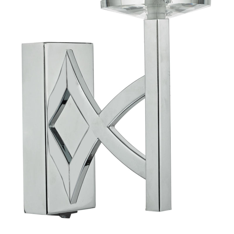 Dar Lighting Lyon Wall Light Polished Chrome & Crystal • LYO0750