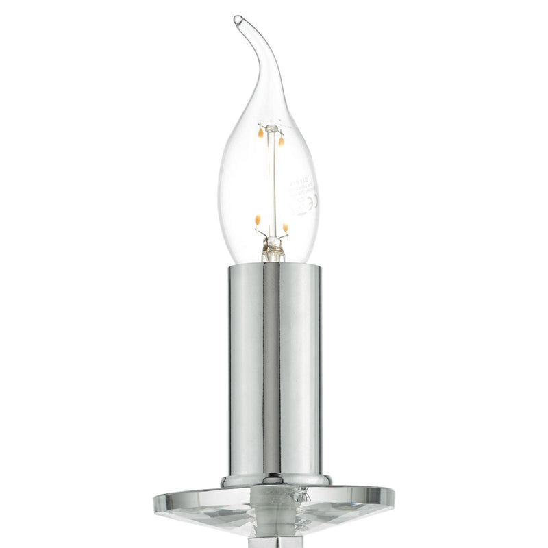 Dar Lighting Lyon Wall Light Polished Chrome & Crystal • LYO0750